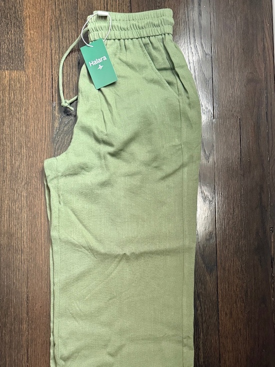HALARA Pants - *nwt* halara high waisted wide leg drawstring linen feel pants sz S